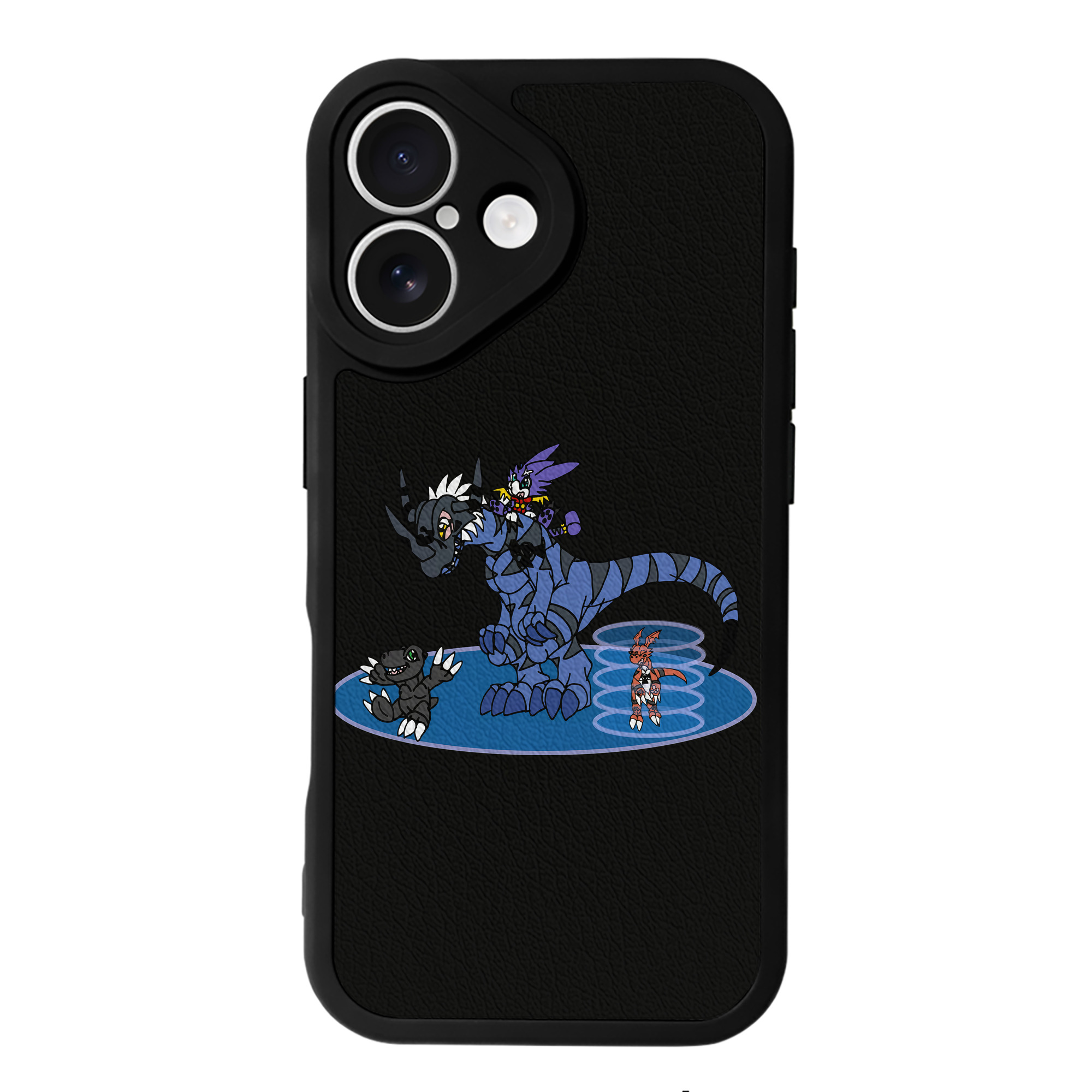 （画像用） Digimon デジタルモンスター/デジモン 【iPhone 16シリーズ対応】シリコンスマホケース（レザー調） 材質：シリコン